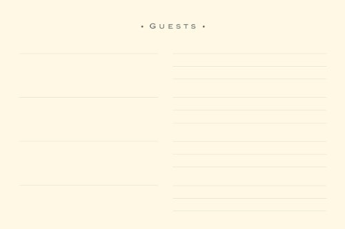 Classic Black Guest Book with Embossed Cover