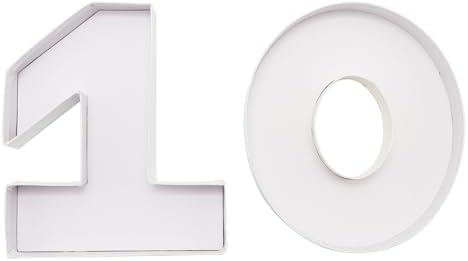 8in Fillable Paper Mache Number Cardboard Letter Birthday Treat Container Set
