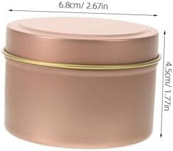 PRETYZOOM 12Pcs Metal Candle Tins with Lids for DIY Aromatherapy