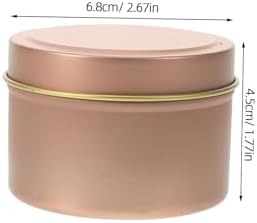 12Pcs Refillable Metal Candle Tins with Sealing Lids
