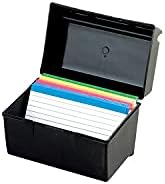 Oxford Plastic Index Card Box 400 Card Capacity