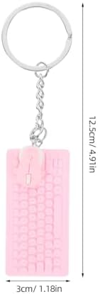 GALPADA Keyboard Mouse Keychain Bag Charm