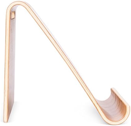 Bamboo Tablet Holder Stand - Adjustable Natural Wood Design