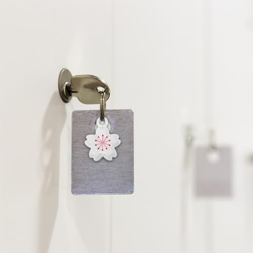 LOGOFUN 5pcs Cherry Blossom Bell Charms for DIY Jewelry