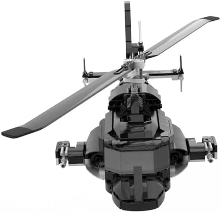 Bell 222 Military Helicopter Model Kit with 1039PCS Building Blocks