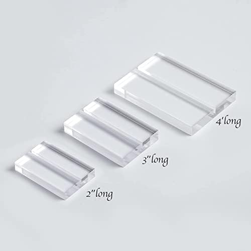 UNIQOOO 3 Inch Clear Acrylic Sign Holders 20 Count