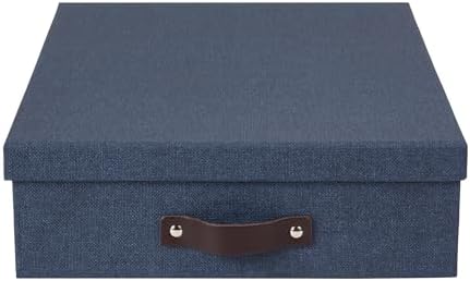 Bigso Oskar Canvas File Box - Blue 33 x 102 x 138 in