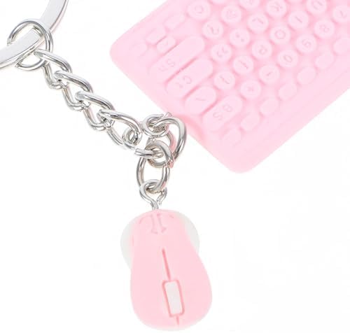 GALPADA Keyboard Mouse Keychain Bag Charm