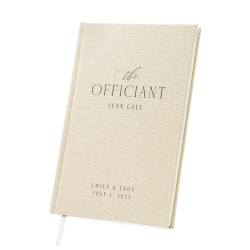 MUUJEE Custom Officiant Book - Personalized Notebook for Ministers and Pastors