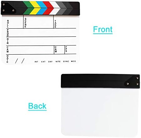 Coolbuy112 Acrylic Film Directors Clapboard with Magnetic Eraser and Pens