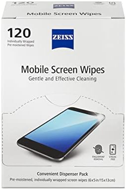 ZEISS Pre-Moistened Wipes Screen Cleaner 120 Count