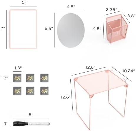 U Brands Locker Organizer Kit Blush 11-Piece