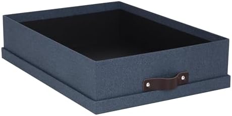 Bigso Oskar Canvas File Box - Blue 33 x 102 x 138 in