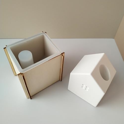 House Shape Candle Holder Silicone Mold for Resin Art