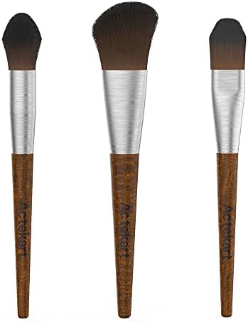 Actekart 3PCS Cleaning Brush Kit Premium Wooden Handle