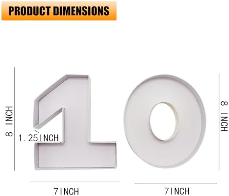 8in Fillable Paper Mache Number Cardboard Letter Birthday Treat Container Set
