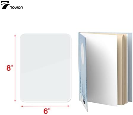 TOWON Small Glass Dry Erase Board 8x6 Inches