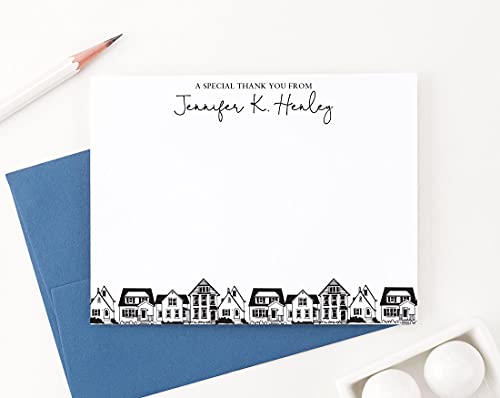 Personalized Real Estate Note Cards Set with Envelopes