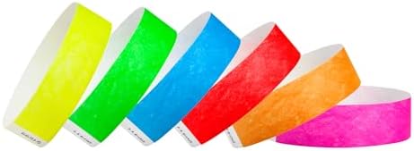 600 WristCo Tyvek Wristbands 6-Color Variety Pack