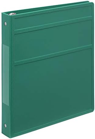Carstens 1-Inch Heavy Duty 3-Ring Binder - Teal Durable Plastic Waterproof Cover