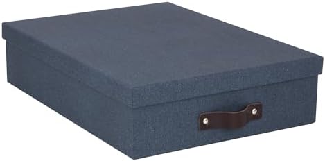 Bigso Oskar Canvas File Box - Blue 33 x 102 x 138 in