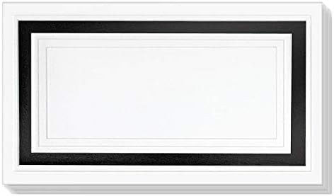 White 38lb Cover Stock Folded Place Cards with Black Foil Border