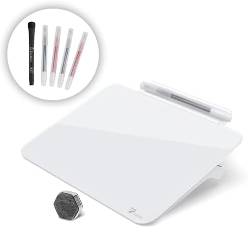 TOWON Small Glass Dry Erase Board 8x6 Inches