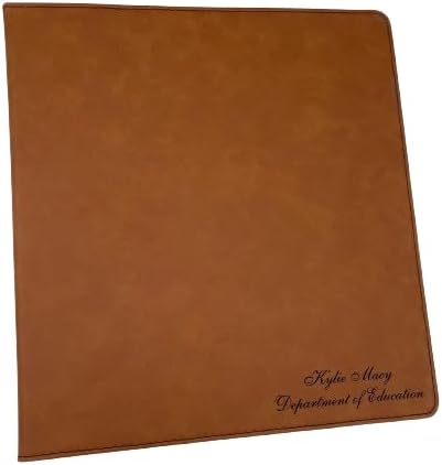 Custom 3 Ring Binder - Personalized Black with Rawhide