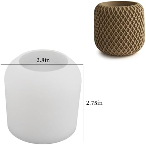 Unique Resin Candle Jar Mold with Geometric Texture