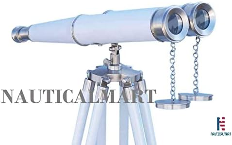 Floor Standing Admiral Binocular Telescope with Brass Cap