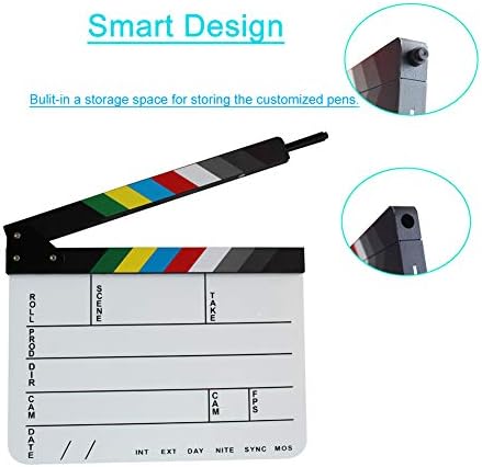 Coolbuy112 Acrylic Film Directors Clapboard with Magnetic Eraser and Pens