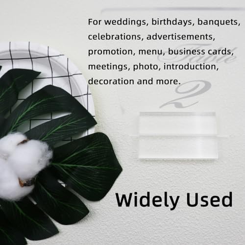 30 Pack 3 Inch Clear Acrylic Sign Stands with Card Slot