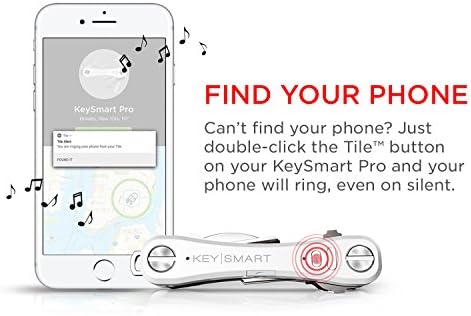 KeySmart Pro - Key Holder with LED Flashlight and Tile Bluetooth