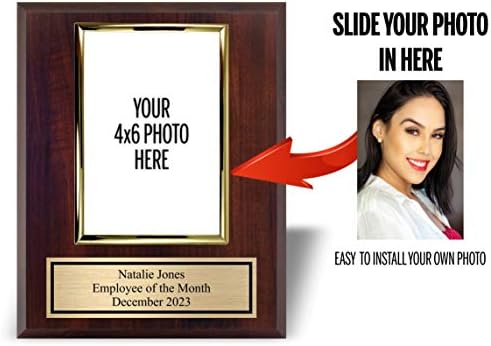 Personalized 8x10 Photo Plaque with 4x6 Picture Holder