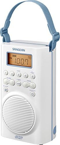 Sangean H205 Waterproof Shower Radio AM FM White