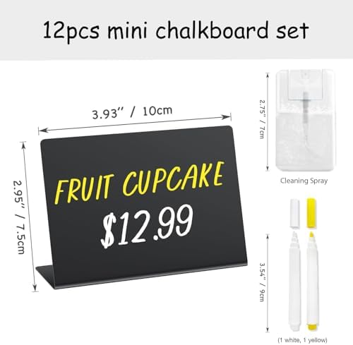 PigPotParty 12 Pcs Food Labels with Cleaning Spray and Markers