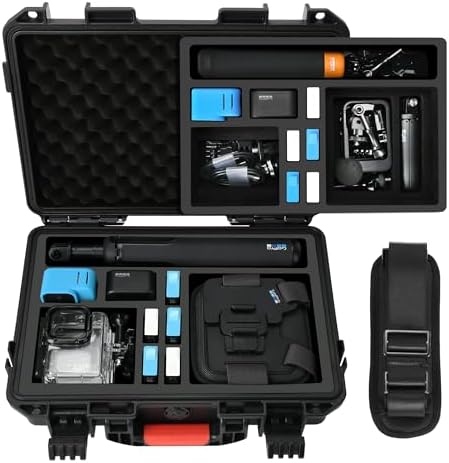 YETEETH Waterproof Hard Shell GoPro Case Organizer