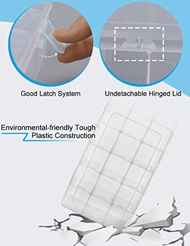 Hlotmeky Plastic Organizer Box with 15 Grids and Dividers