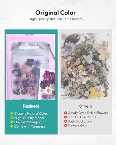 58 Pcs Dried Flowers Pressed Flowers Craft Kit