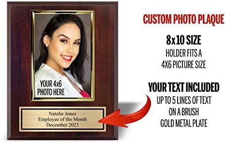 Personalized 8x10 Photo Plaque with 4x6 Picture Holder