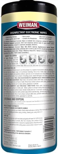 Weiman Disinfecting Electronic Wipes 30 Pack