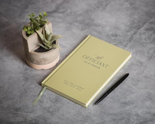 MUUJEE Custom Officiant Book - Personalized Notebook for Ministers and Pastors