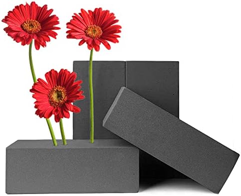 FUNSTITUTION Dry Floral Foam Blocks 4 Bricks Grey