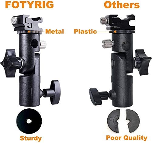 FOTYRIG Camera Flash Mount Bracket with Umbrella Holder