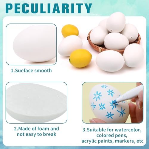 Gresorth 8 PCS Artificial Easter Eggs Decoration