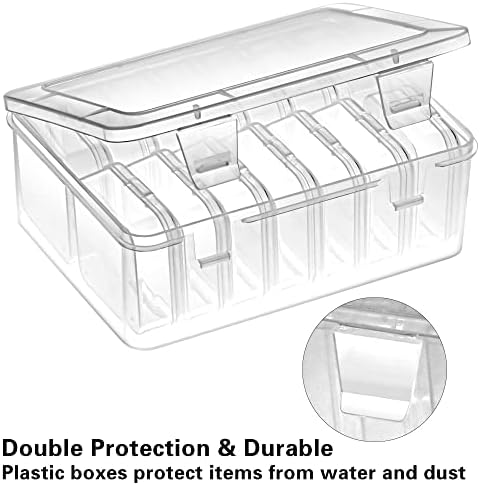 Mathtoxyz Small Bead Organizers 15 Pieces Transparent Storage Cases