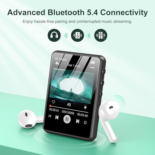 128GB MP3 Player with Bluetooth 54 and Built-in Speaker