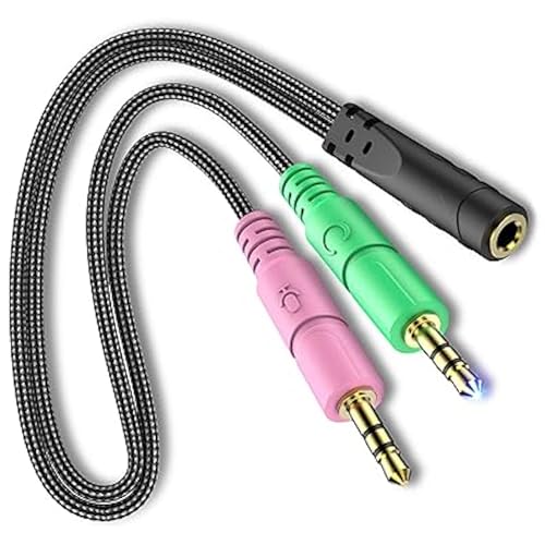 ienza 35mm TRRS Headset Splitter Adapter Cable