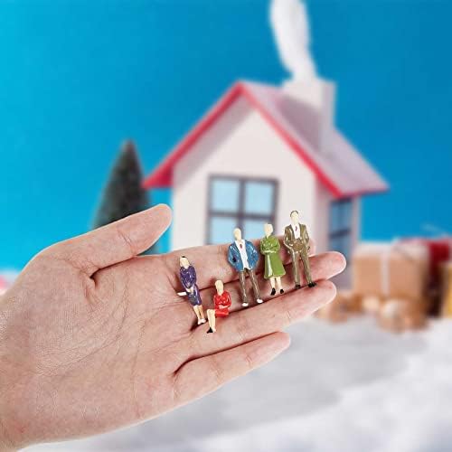 Juexica 30 Pcs Mini People Figurines 150 Scale Model Train Accessories