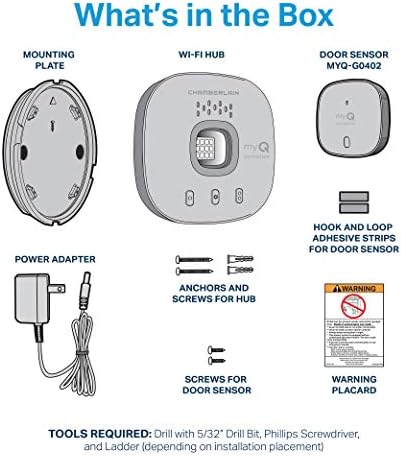 CHAMBERLAIN Smart Garage Control Wireless Hub and Sensor with Wifi Bluetooth for Garage Door